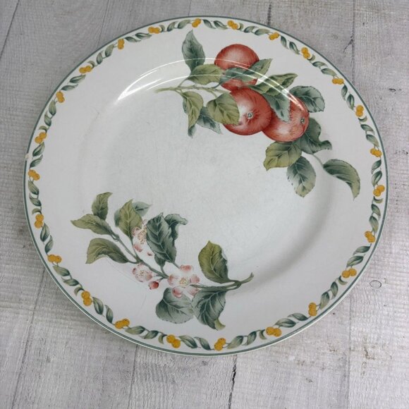 Vintage Julie Pople Avon COUNTRY FRUIT COLLECTION Porcelain Dinner Plate Set 2 - Picture 2 of 16